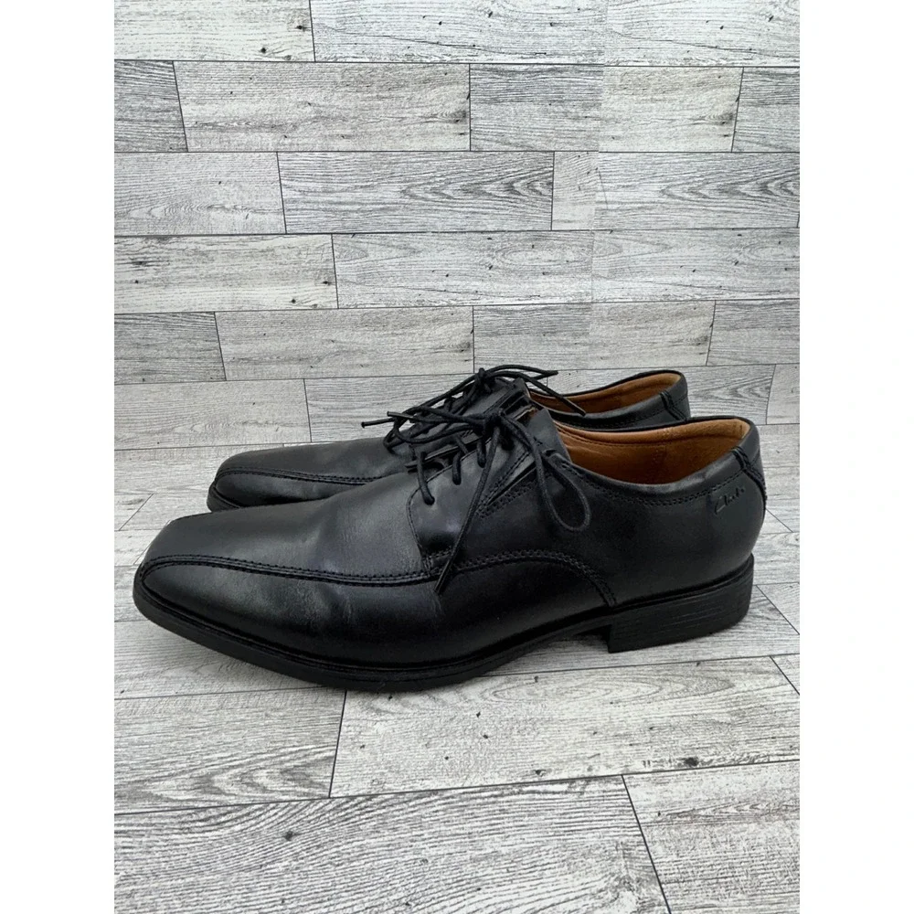 Clarks Collection Men Black Leather Ultimate Comfort Derby Shoes Size 11.5M Clarks Collection Men main image 3